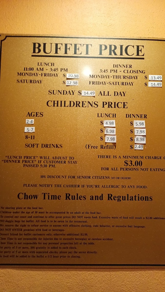 Menu Chow Time Buffet & Grill-3