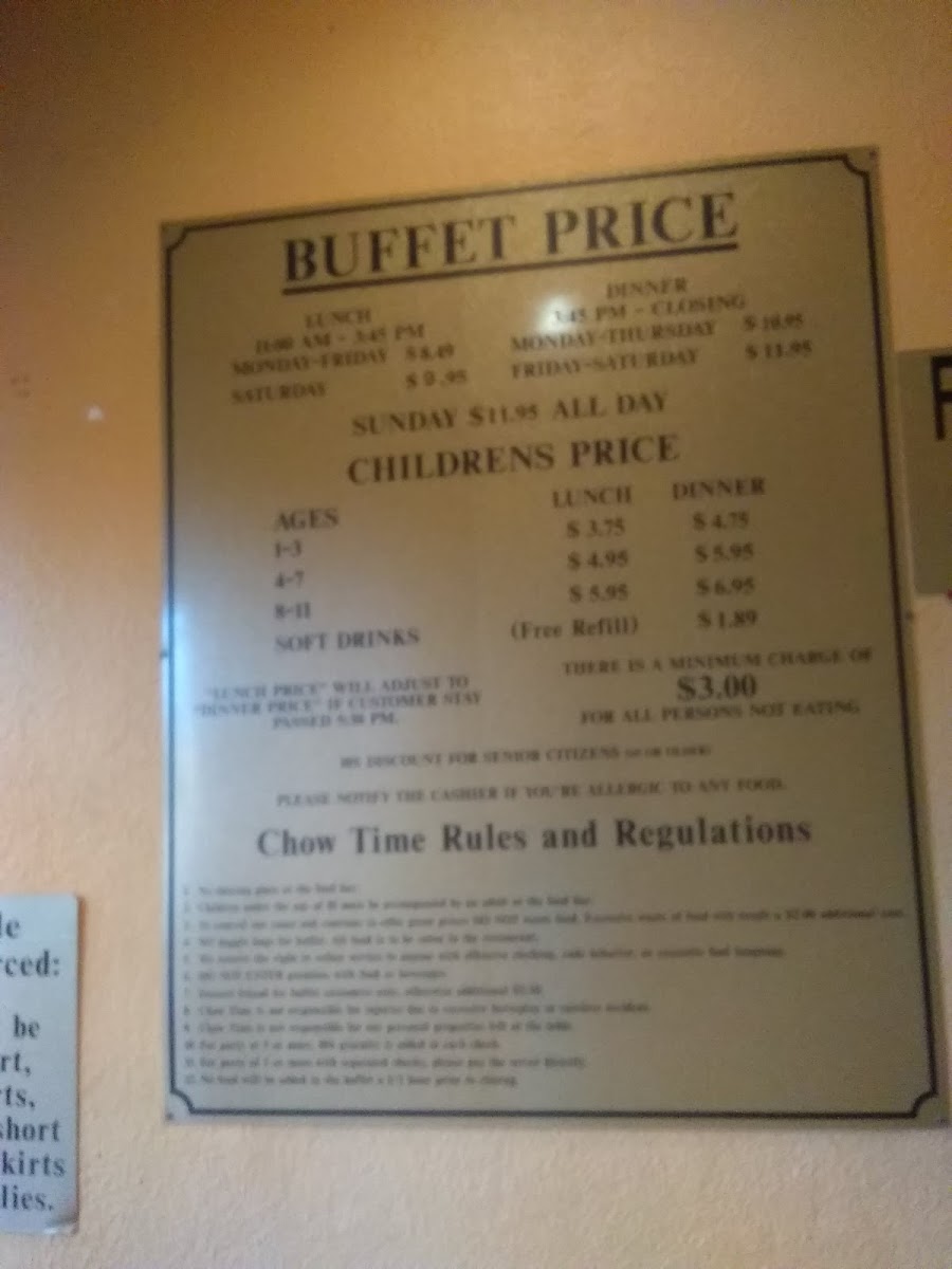 Menu Chow Time Buffet & Grill-7